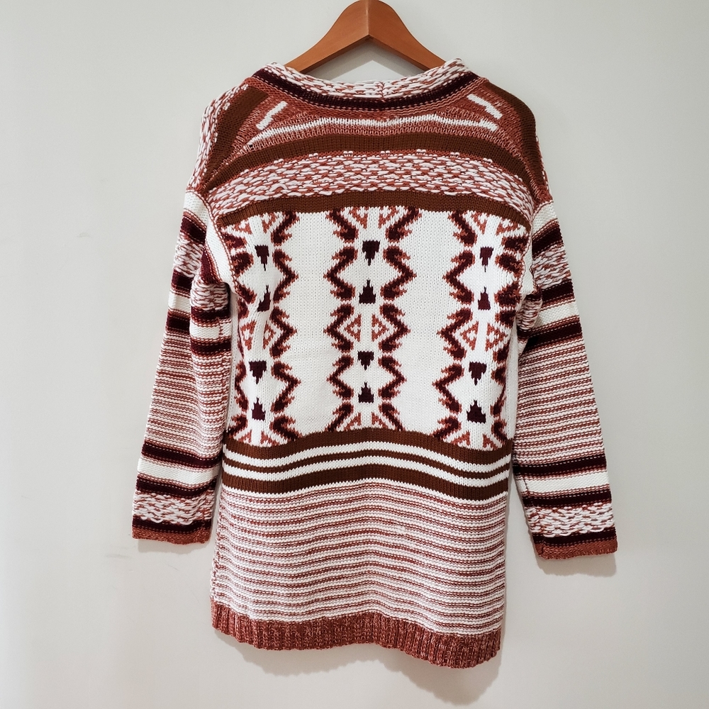 BNWOT Forever21 Aztec geometric long open cardigan small - Picture 9 of 9